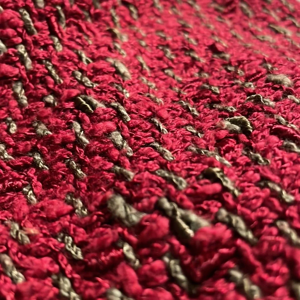 Marshall Field’s‎ Vintage Men Burgundy Green Scarf woven tassels Vintage warm